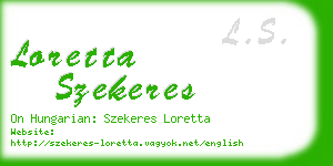 loretta szekeres business card